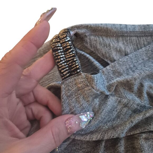 Ruby Ribbon Silv er Long-Sleeve Dress size M - Picture 4 of 5